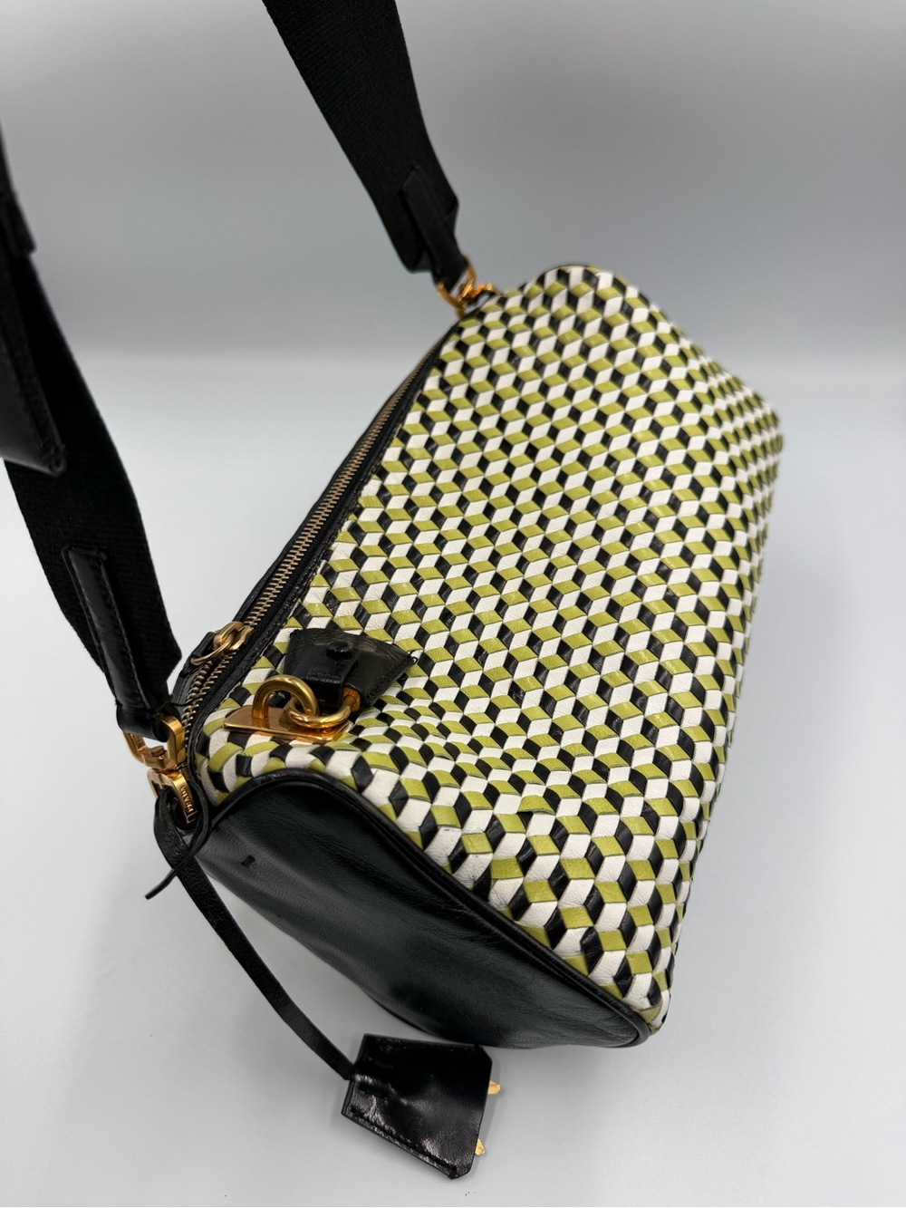 PRADA vintage perspective cubes shoulder bag - Picture 9 of 14